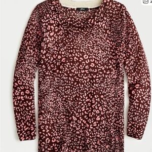 NWT JCrew Pink Leopard Tippi sweater - size L